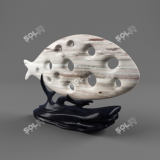 21584 Fish Wood Board 3D model image 2