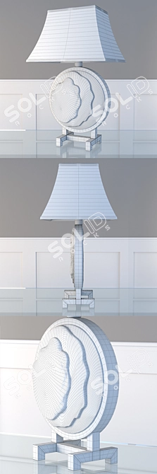 Title: Slate Table Lamp - Exquisite Lighting Solution 3D model image 2