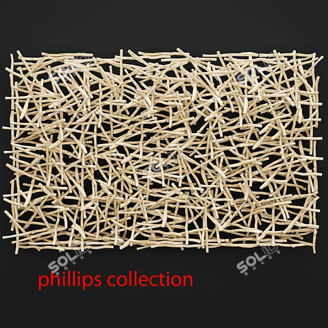 Abstract Stick Wall Art 3D model image 1