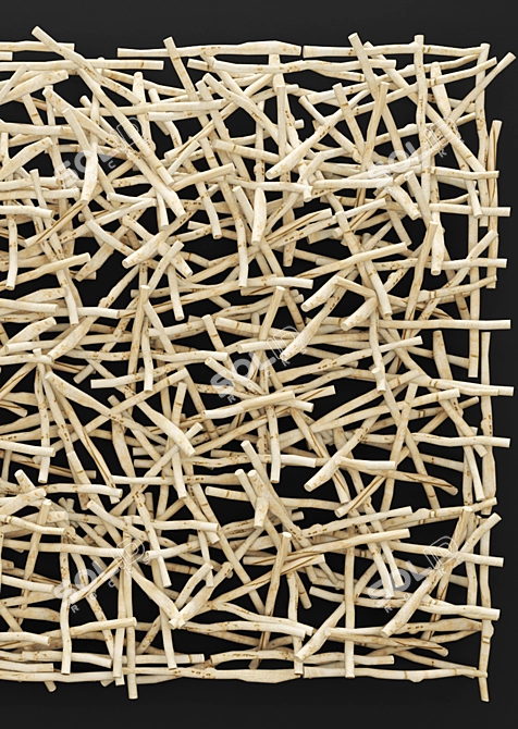 Abstract Stick Wall Art 3D model image 2