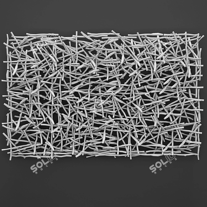 Abstract Stick Wall Art 3D model image 3