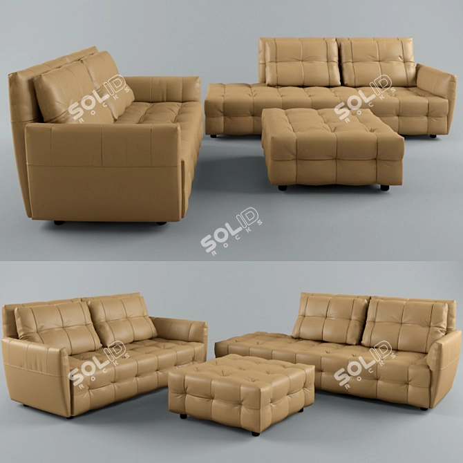 Poltrona Frau DUVET Sofa Set 3D model image 1