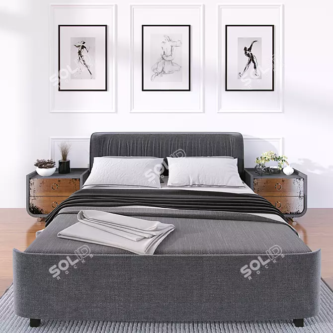 Dreamscape Comfort Bed Set 3D model image 1