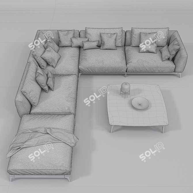 Elegant Flou Sofa for Stylish Interiors 3D model image 3