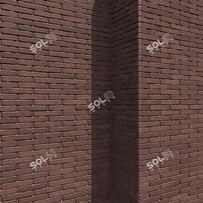 HD Brick Wall Texture 3D model image 1