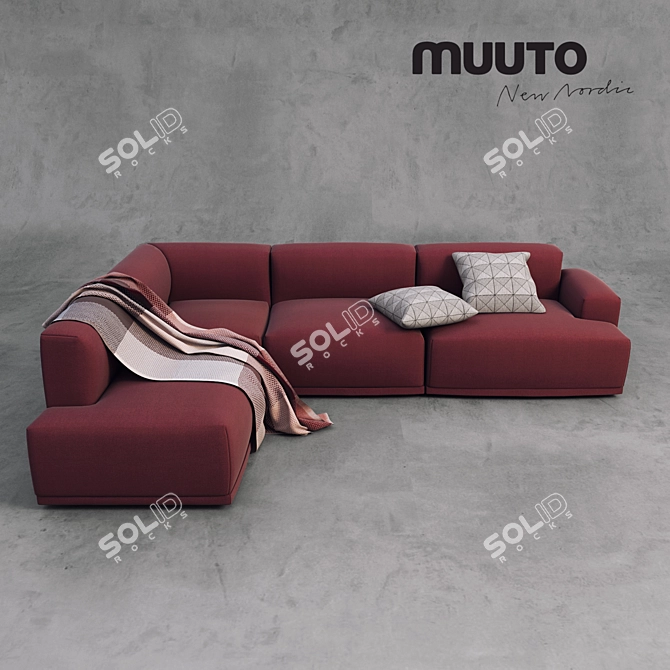 Muuto Connect Sofa & Loom Accessories 3D model image 1