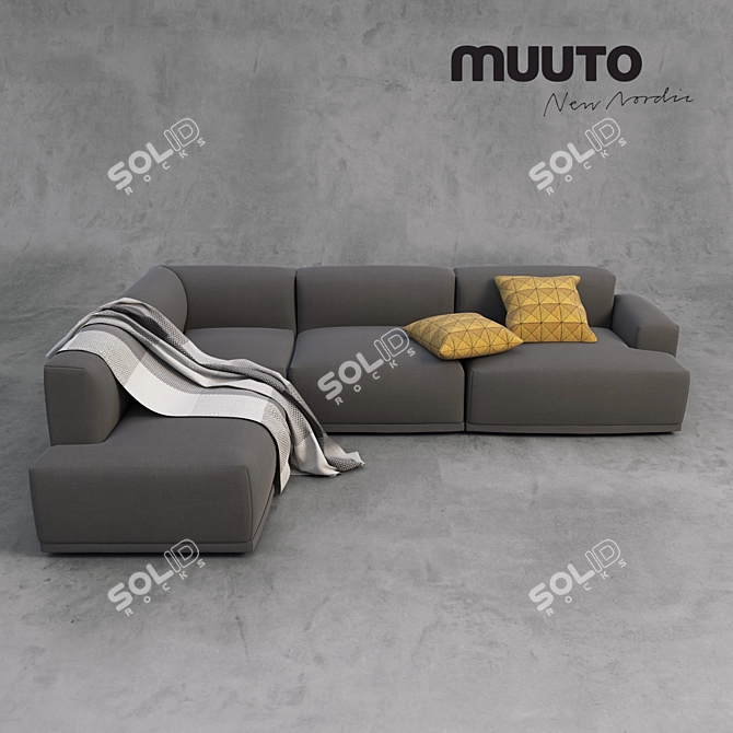 Muuto Connect Sofa & Loom Accessories 3D model image 2