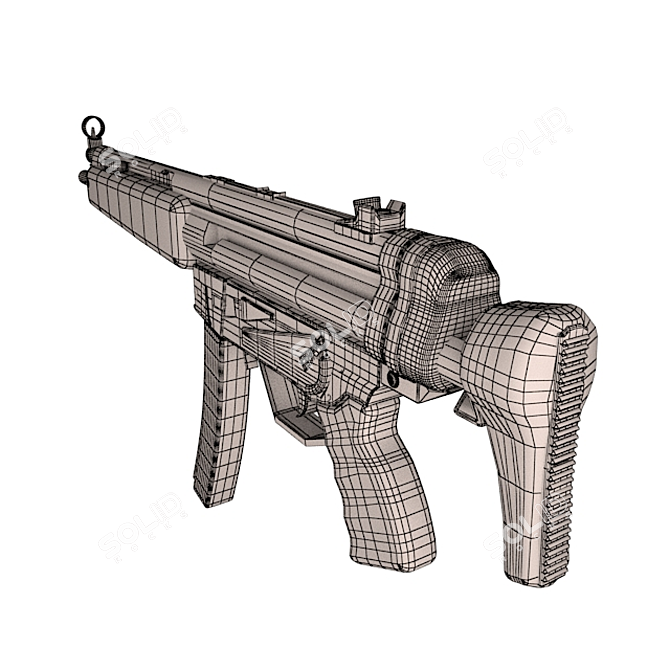HK MP5A3 3D Model | Max & FBX Files | 38,913 Polygons 3D model image 2