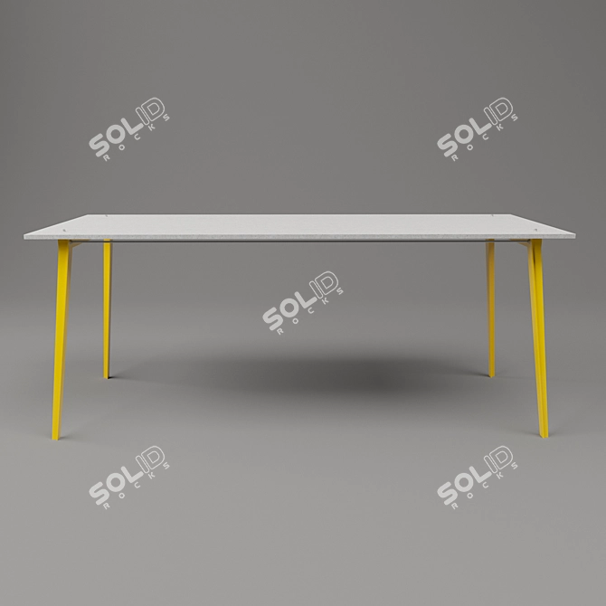 Modern Concrete Table 3D model image 3