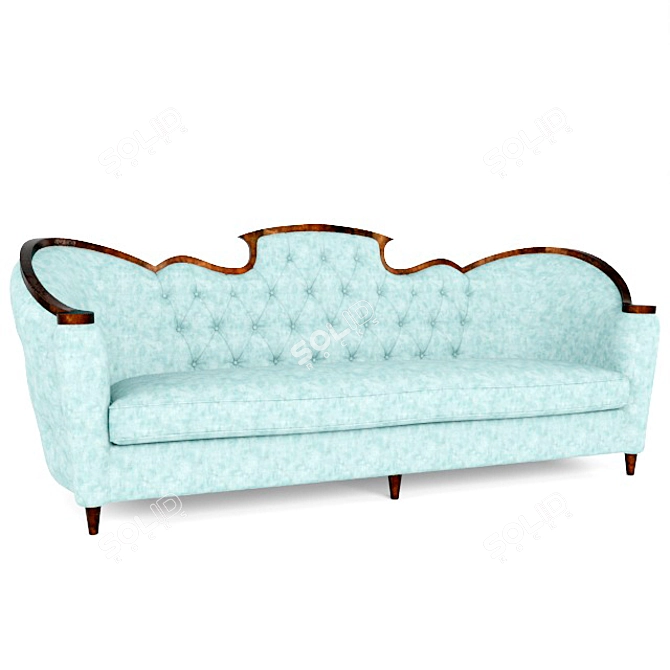 Elegant Cozy Armchair 3D model image 1