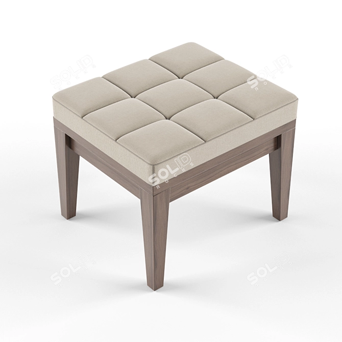 Contemporary Upholstered Seating Stool 3D model image 2