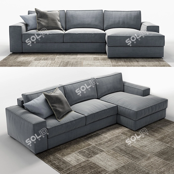Italian Corner Sofa: Avenue Collection, Divanidea 3D model image 2