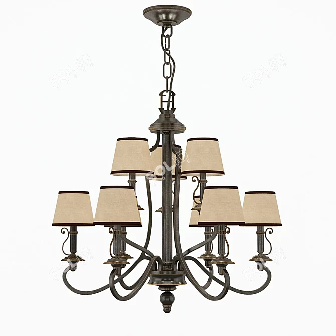 Elegance Unleashed: Plymouth Chandelier 3D model image 1