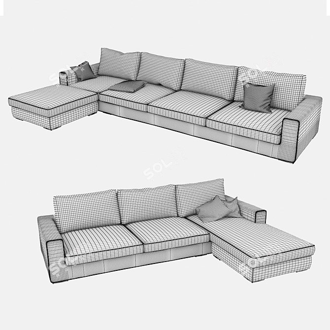 Corona Corner Sofa Set 3D model image 3