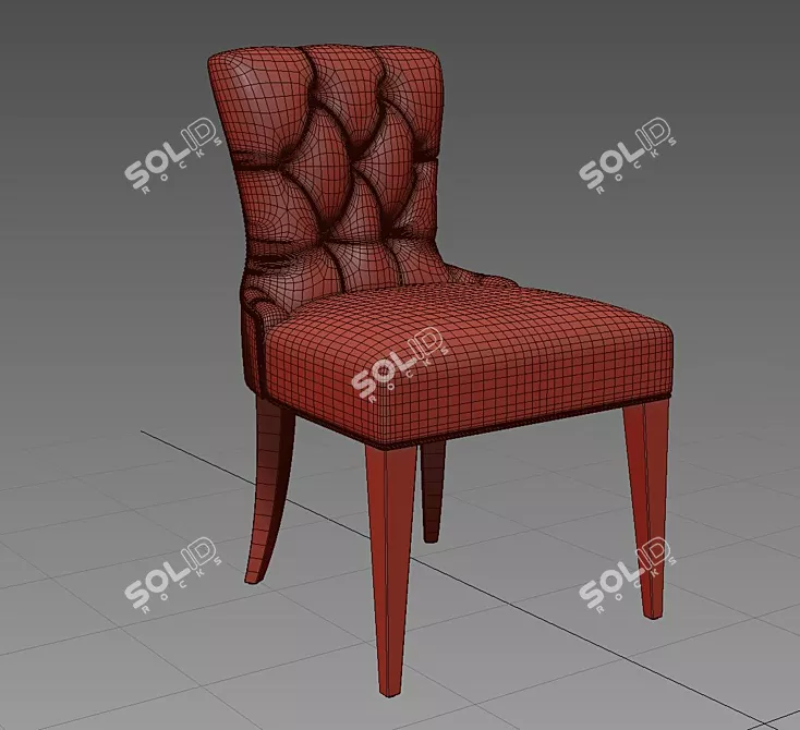 Elegant Porter Dining Chair 3D model image 2