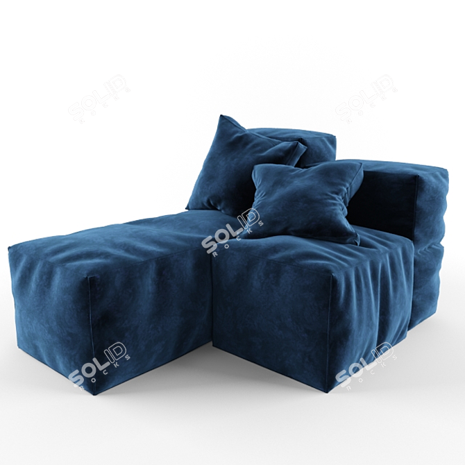 Cozy Lounge Pouf 3D model image 1