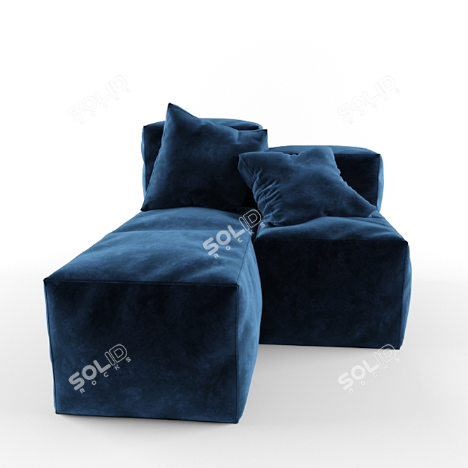 Cozy Lounge Pouf 3D model image 2