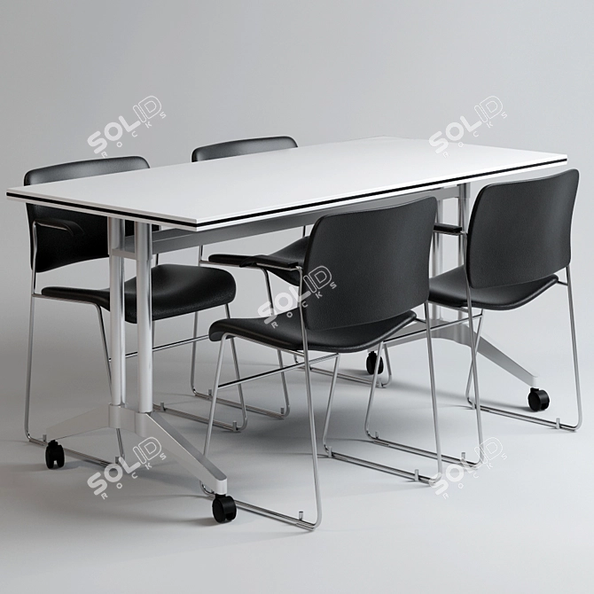 Executive Office Set: Organize, Perform, Achieve 3D model image 1