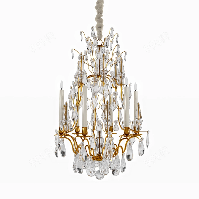 Elegant Crystal Chandelier - Mathieu 99650 3D model image 1