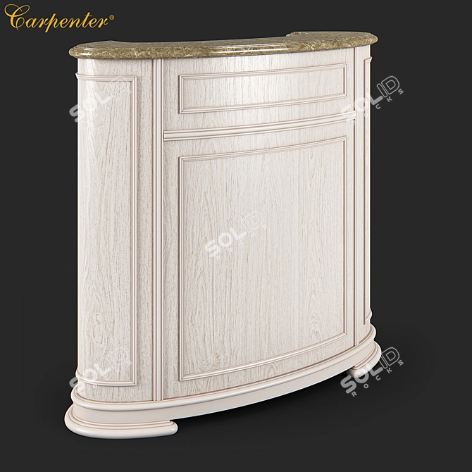 Carpenter Bar Table 1226x498x1148 3D model image 1