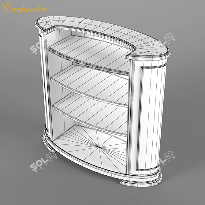 Carpenter Bar Table 1226x498x1148 3D model image 3