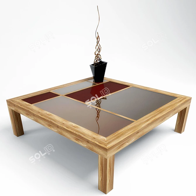Sleek and Stylish Dining Table 3D model image 1
