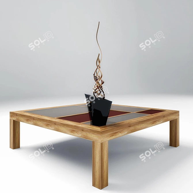 Sleek and Stylish Dining Table 3D model image 3