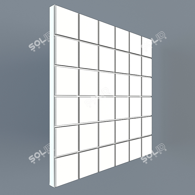 European Wooden Mosaic Tiles 3D model image 3