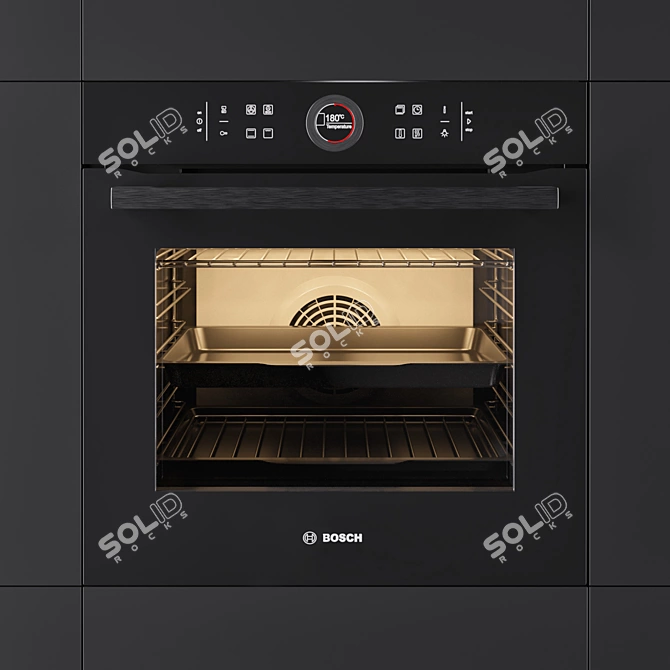 Title: BOSCH HBG634BB1 60cm Oven 3D model image 1