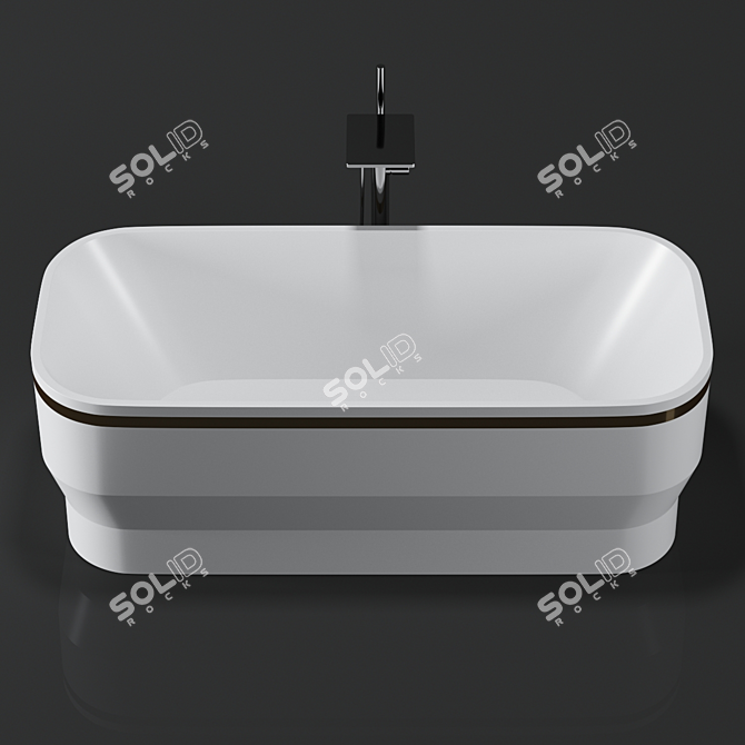 Luxury Freestanding Bathtub 3D model image 1