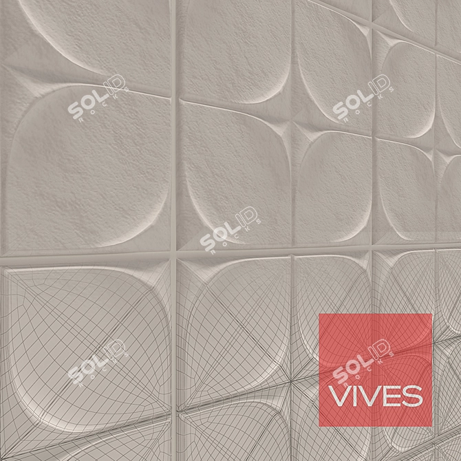 Sindhi Blanco Etnia: Ceramic Tile 130x130mm 3D model image 1