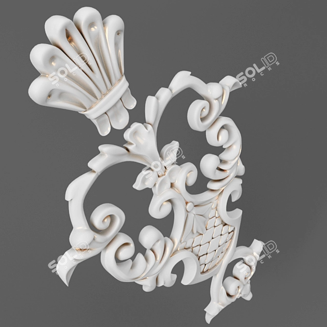 Ornamental Plaster Decor 3D model image 2