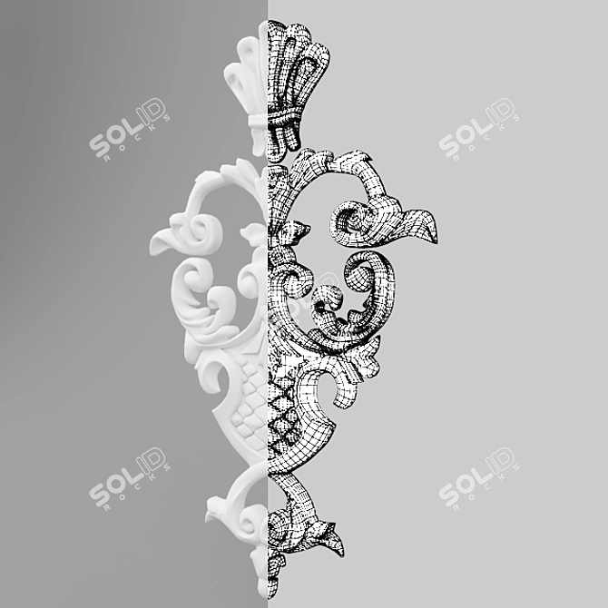 Ornamental Plaster Decor 3D model image 3