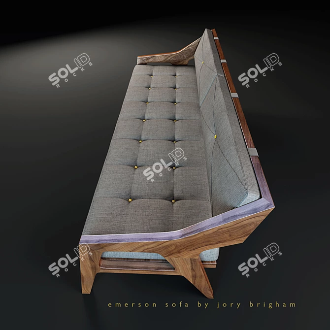 Emirson Sofa: Handcrafted Luxury 3D model image 3