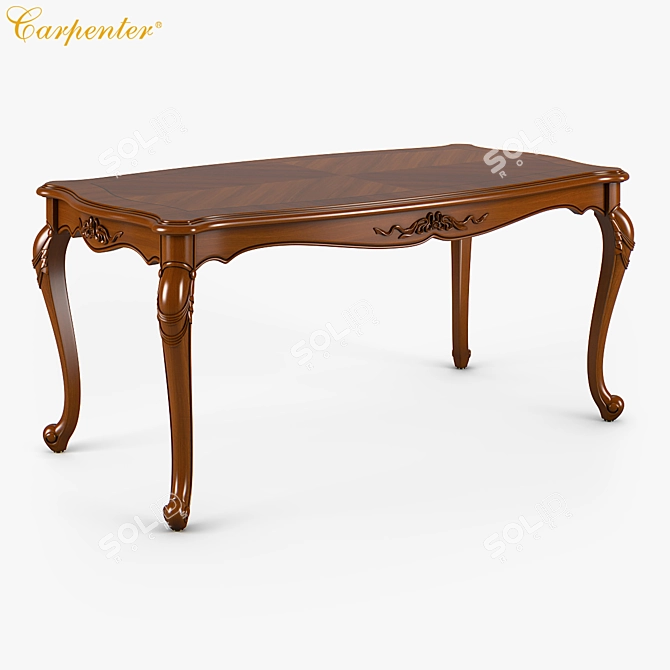 Carpenter Long Dining Table 3D model image 1