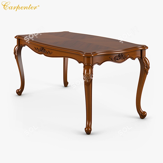 Carpenter Long Dining Table 3D model image 2