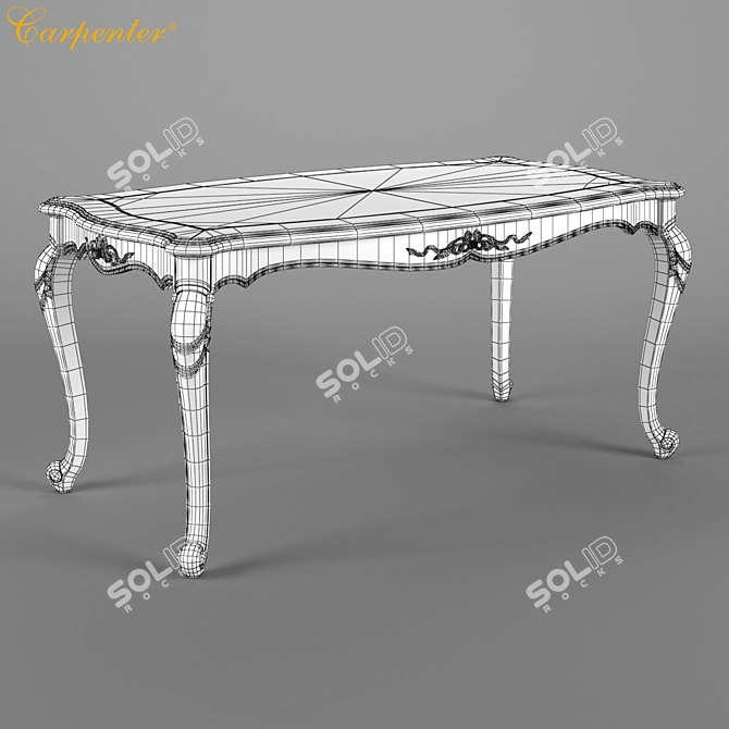 Carpenter Long Dining Table 3D model image 3