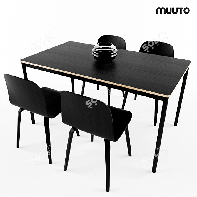 Minimalist Muuto Visu Chair 3D model image 1