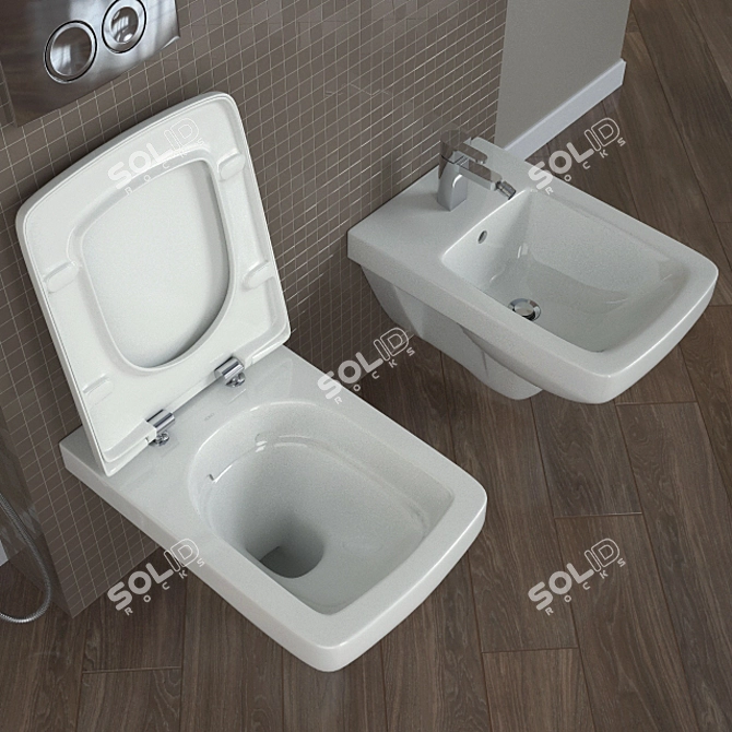 KOLO NOVA PRO Rimfree Suspended WC 3D model image 2