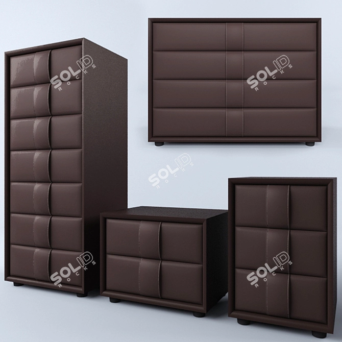 Poltrona Frau Chests: Elegant Storage Solution 3D model image 1