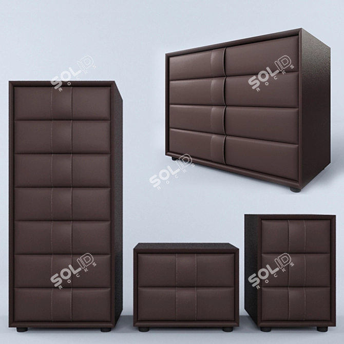 Poltrona Frau Chests: Elegant Storage Solution 3D model image 2