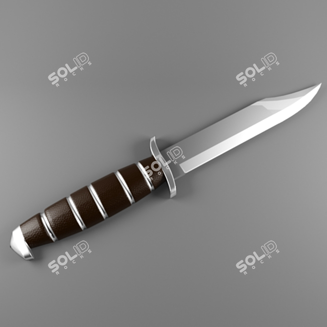 Zero-Koordinate Knife - High-Poly Design 3D model image 1