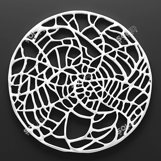 Champagne Spidersilk Wall Sculpture 3D model image 3