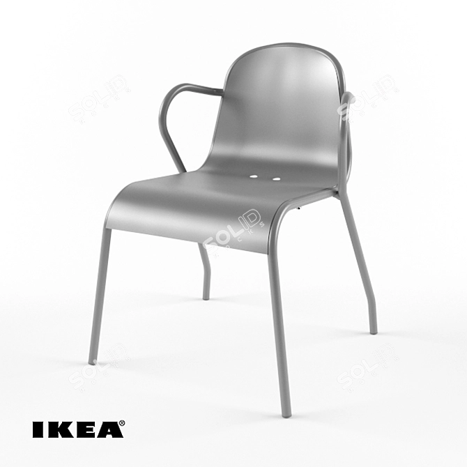 Modern Outdoor Chair: IKEA Tunholmen 3D model image 1