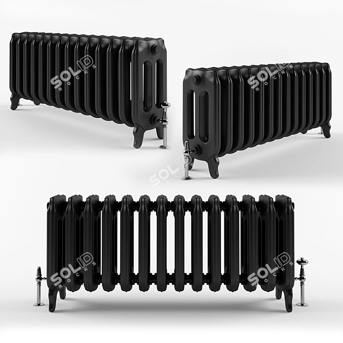 Sleek Turbo Radiator 3D model image 1