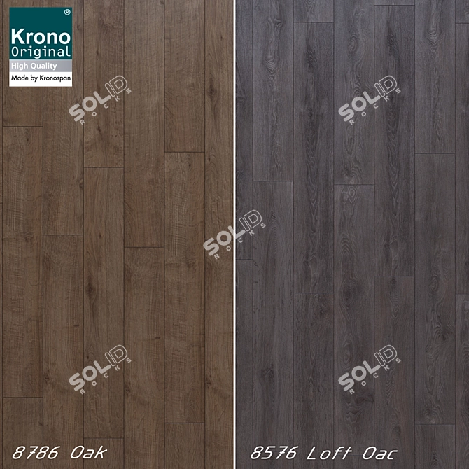 Krono Original Oak Laminate (No Plugins) 3D model image 2