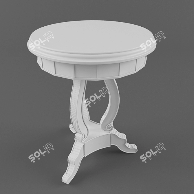 Classic White Table 3D model image 1