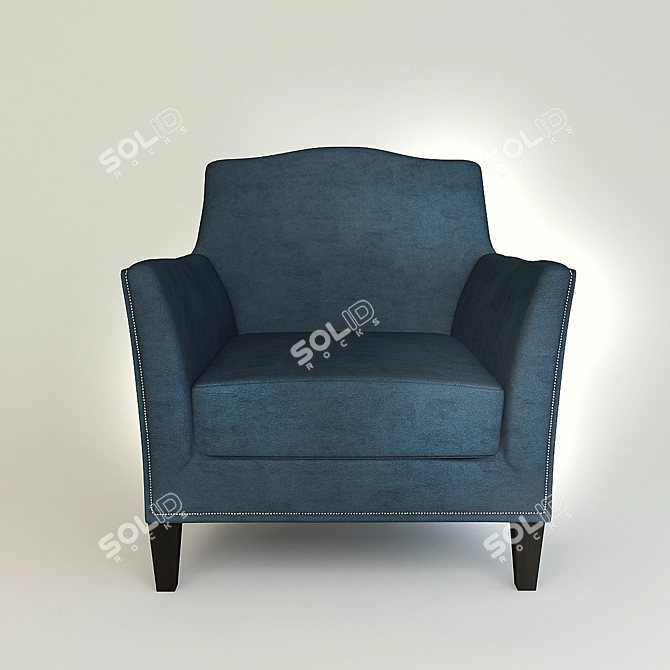 Canterbury Armchair: Elegant Comfort for Your Home 3D model image 2