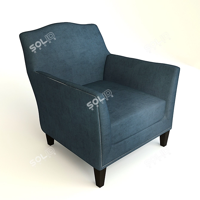 Canterbury Armchair: Elegant Comfort for Your Home 3D model image 3