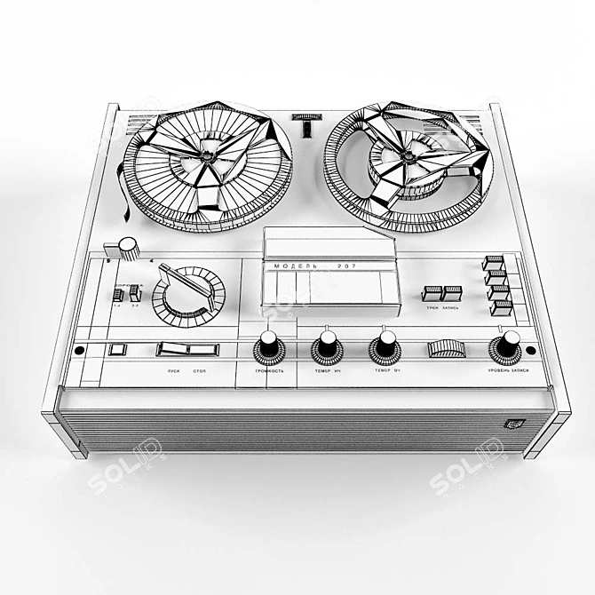 Astra 207 Tape Recorder 3D model image 3